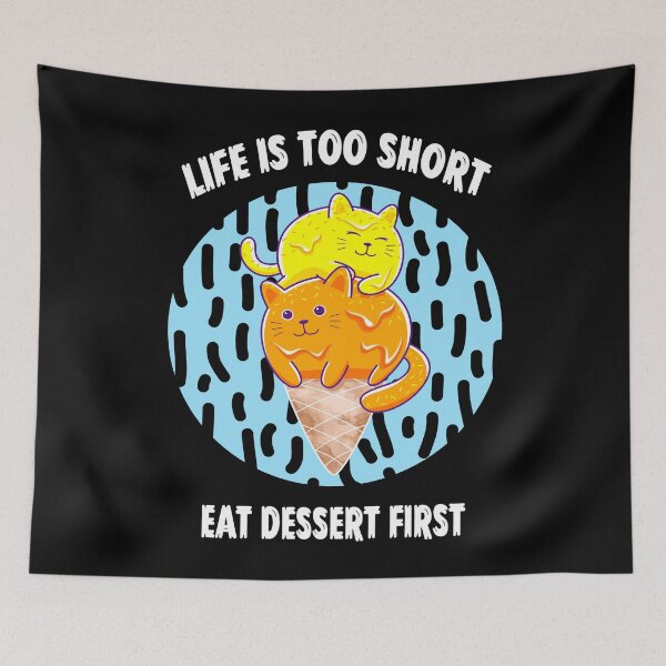 Item preview, Life is too short, funny cats and ice cream designed and sold by Cute  Pawz.