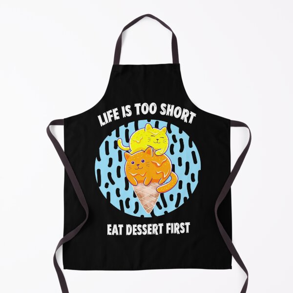 Item preview, Life is too short, funny cats and ice cream designed and sold by Cute Pawz.