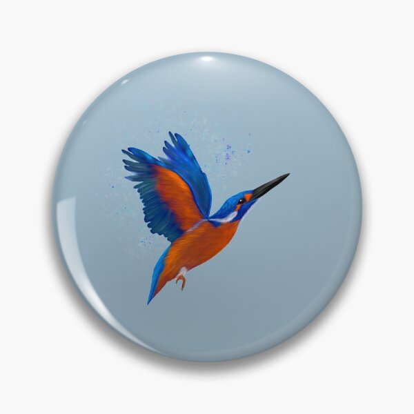 Item preview, Kingfisher in Flight - Blue designed and sold by Kittys-Art.
