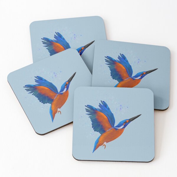 Item preview, Kingfisher in Flight - Blue designed and sold by Kittys-Art.