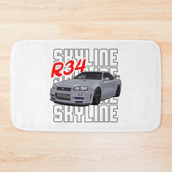 Aperçu de l'œuvre T-shirt Essentiel Nissan Skyline GTR R34 créée et vendue par squeal tires.