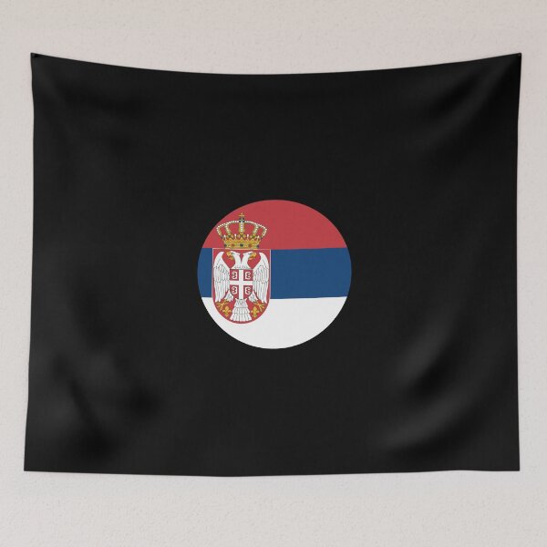 Item preview, Serbia Serbian flag flag designed and sold by GeogDesigns.