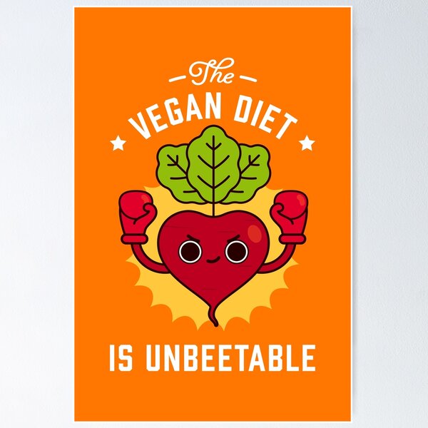 Item preview, The Vegan Diet is Unbeetable - Cute Beet Pun designed and sold by Gudland.