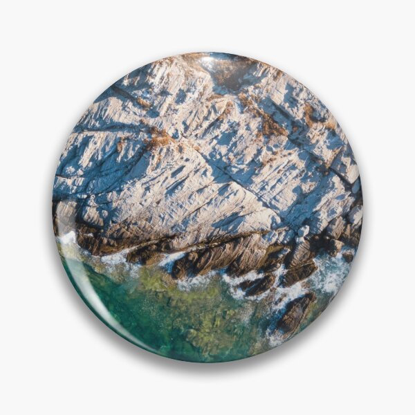 Item preview, Aerial top view of sea waves break on a beach. drone shot Greece designed and sold by RaimondKlavins.