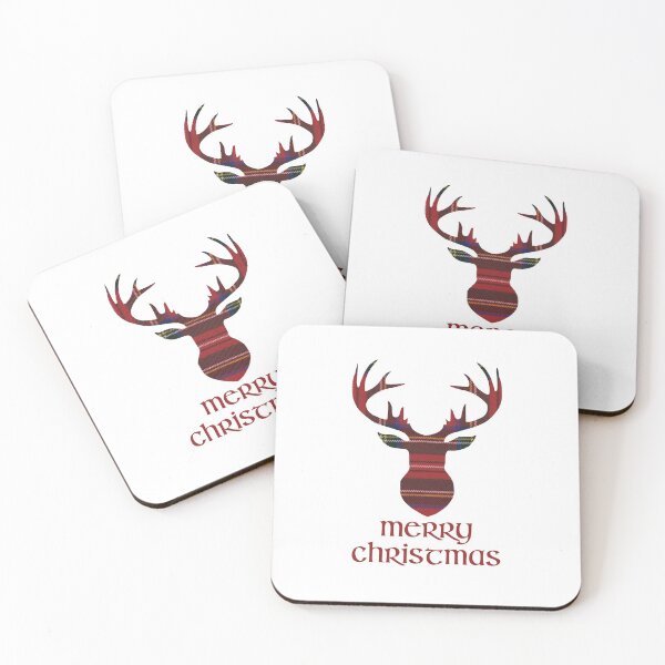 Item preview, Royal Stewart Scottish Tartan Merry Christmas Highland Stag designed and sold by CoolYule.