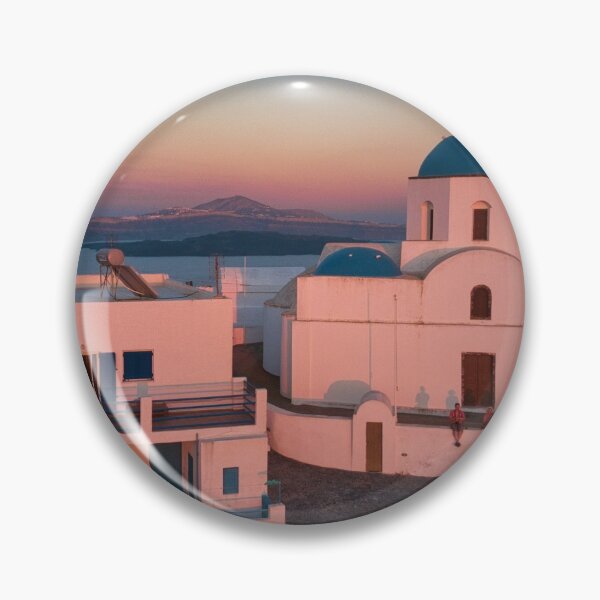 Item preview, Aerial view flying small town on Santorini Greece designed and sold by RaimondKlavins.