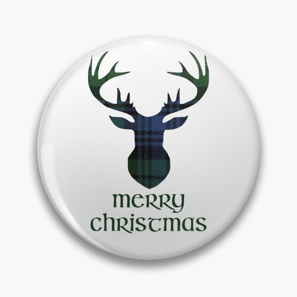 Item preview, Black Watch Scottish Tartan Merry Christmas Highland Stag designed and sold by CoolYule.