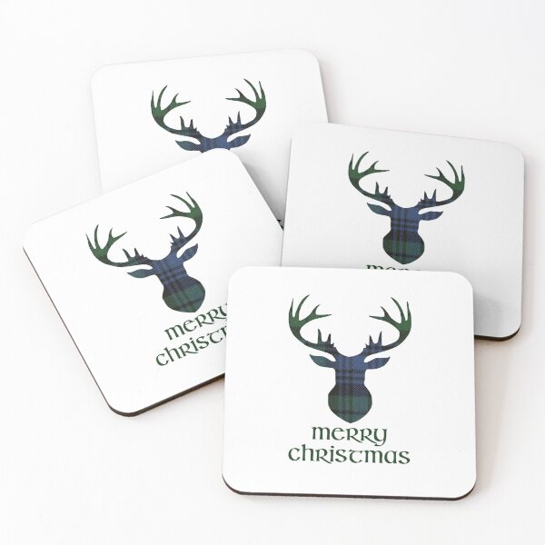 Item preview, Black Watch Scottish Tartan Merry Christmas Highland Stag designed and sold by CoolYule.