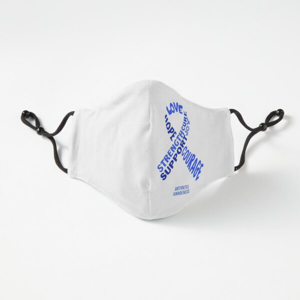 Arthritis Awareness - Blue Awareness Ribbon With Words Fitted 3-Layer