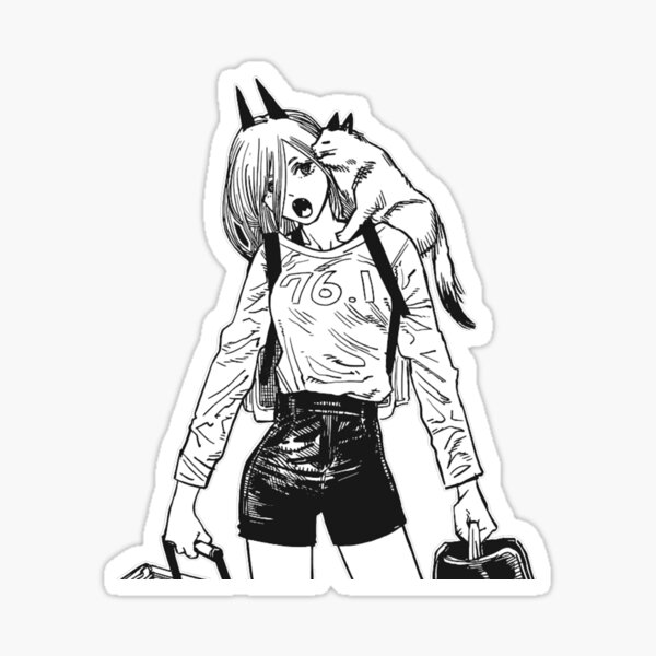 power and cat Sticker