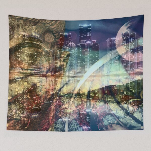 Item preview, Buddha City Abstract - 02 designed and sold by Mirage72.