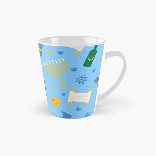 Item preview, Hanukkah pattern with traditional Jewish symbols designed and sold by LaBelezoka.