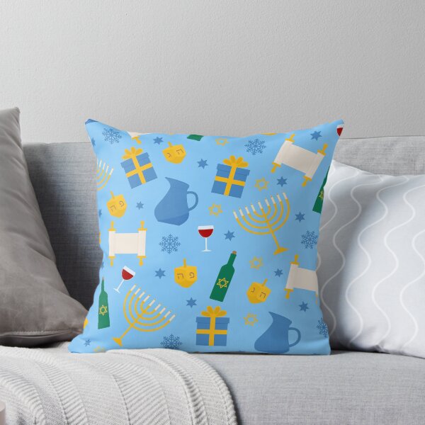 Item preview, Hanukkah pattern with traditional Jewish symbols designed and sold by LaBelezoka.