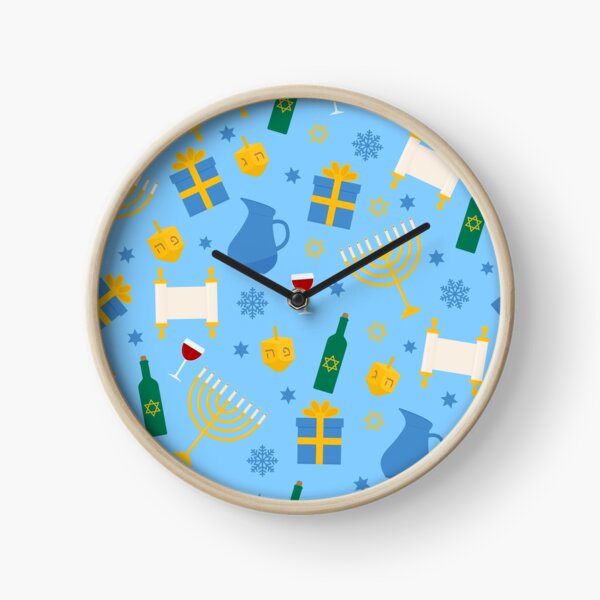 Item preview, Hanukkah pattern with traditional Jewish symbols designed and sold by LaBelezoka.