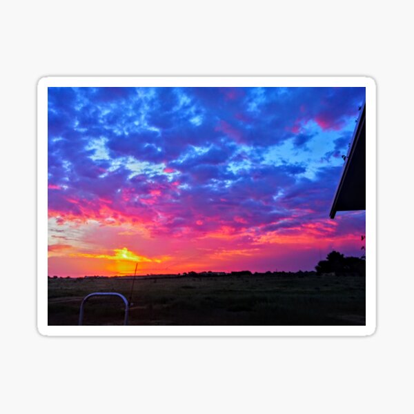 Vibrant Purple Sunrise Sticker