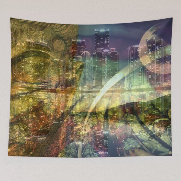 Item preview, Buddha City Abstract - 03 designed and sold by Mirage72.