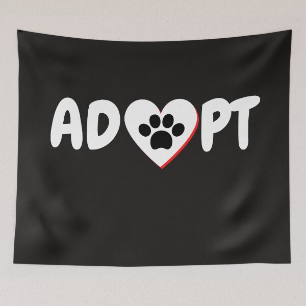 Item preview, Adopt A Pet With Love Cute Graphic Text Design For Pet Lovers designed and sold by delohill.