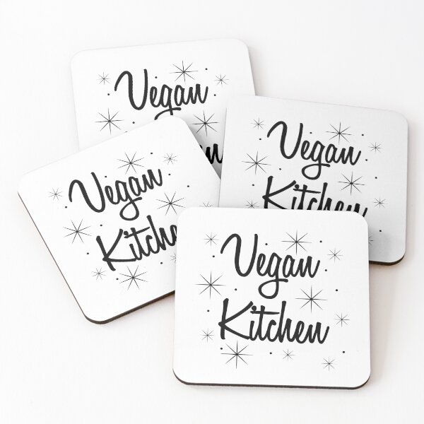 Item preview, "Vegan Kitchen" Vintage Inspired Design in Black designed and sold by LaDolceVegan.