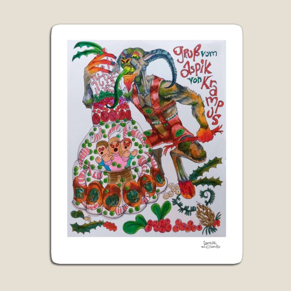 Gruss vom Aspik von Krampus 6 Magnet