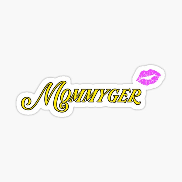 Mommyger Lipstick Print Graphic Sticker