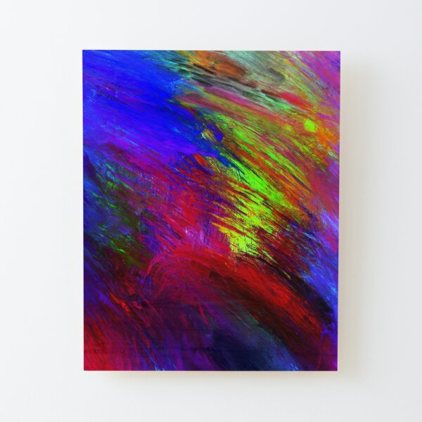 Abstract Painting Emotions | Wild Ride Wood Mounted Print
