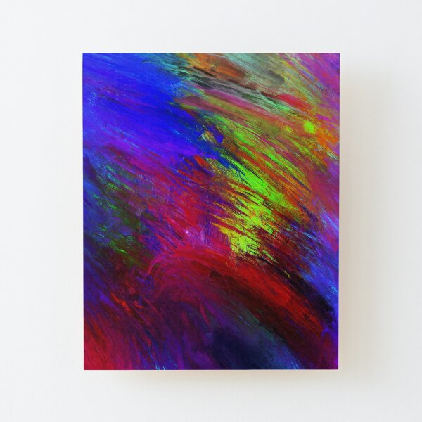 Abstract Painting Emotions | Wild Ride Wood Mounted Print