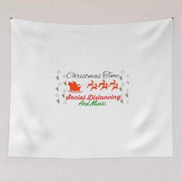 Item preview, Christmas time social distancing and music sticker  designed and sold by ODENSHOP.