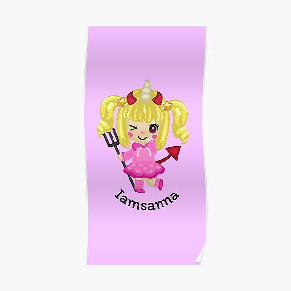 Iamsanna Poster By Chulitad Redbubble - iamsanna roblox royale high