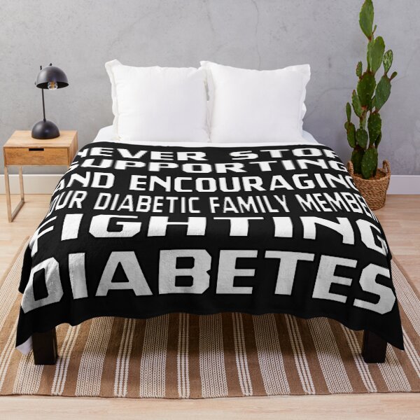 Item preview, NEVER STOP SUPPORTING AND ENCOURAGING YOUR DIABETIC FAMILY MEMBER FIGHTING DIABETES - HAPPY WORLD DIABETES DAY designed and sold by Ralek.