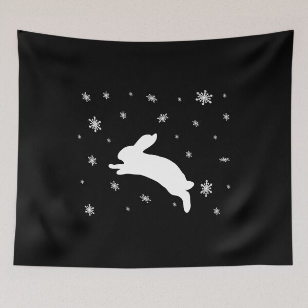 Item preview, A Jumping Rabbit In The Snow Beautiful Christmas Time designed and sold by Paulina Vanlife.