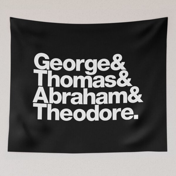 Item preview, Mount Rushmore - Names of Presidents (white letters) designed and sold by dudethecreator.