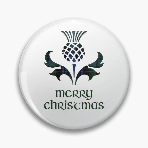 Item preview, Merry Christmas Black Watch Tartan Scottish Thistle  designed and sold by CoolYule.