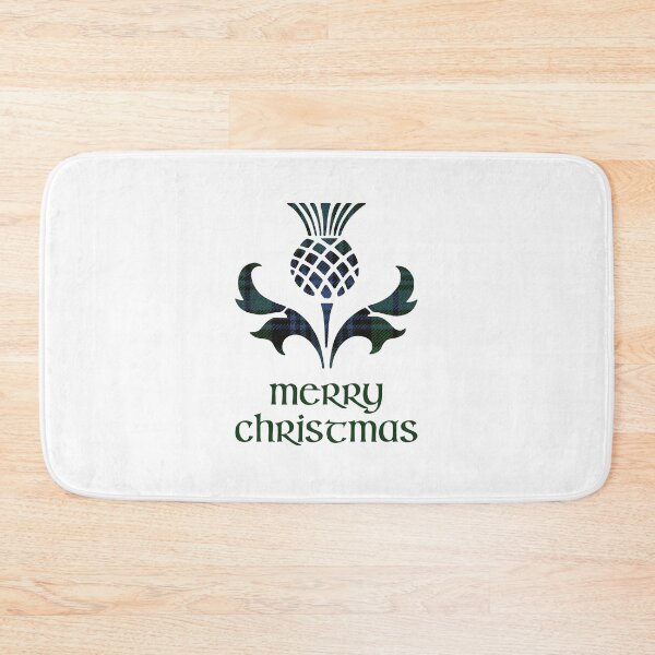 Item preview, Merry Christmas Black Watch Tartan Scottish Thistle  designed and sold by CoolYule.