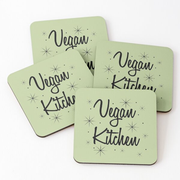 Item preview, "Vegan Kitchen" Vintage Inspired Design Green  designed and sold by LaDolceVegan.