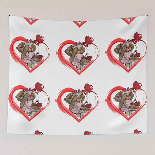 Item preview, teddy bear couple in love designed and sold by ArtOfArty.