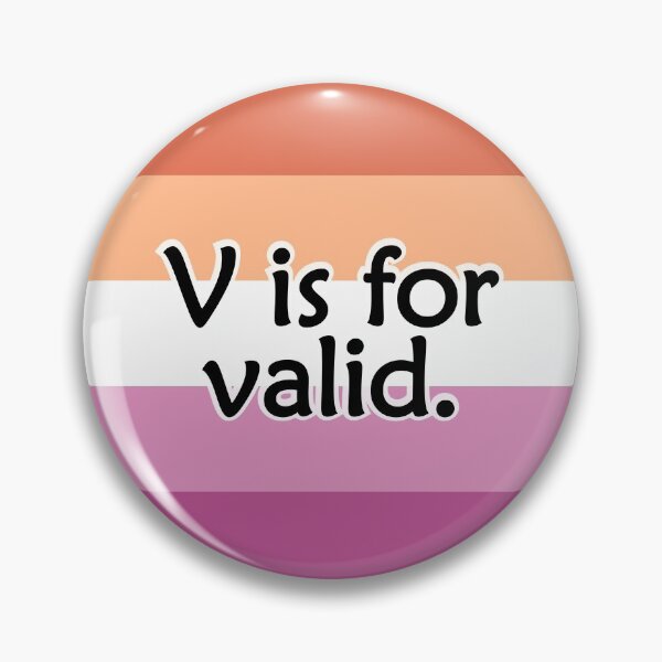 Item preview, V is for VALID Lesbian Flag designed and sold by QueerShop.