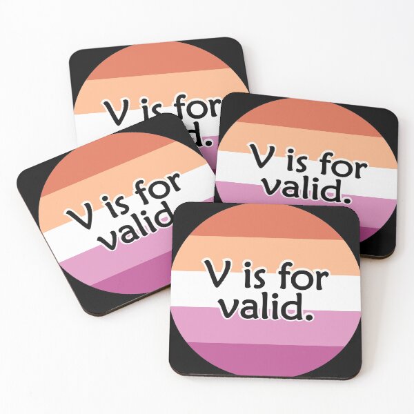 Item preview, V is for VALID Lesbian Flag designed and sold by QueerShop.