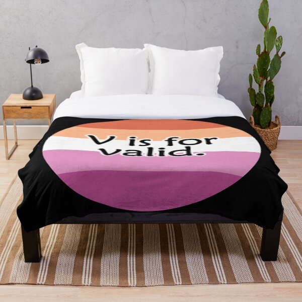 Item preview, V is for VALID Lesbian Flag designed and sold by QueerShop.