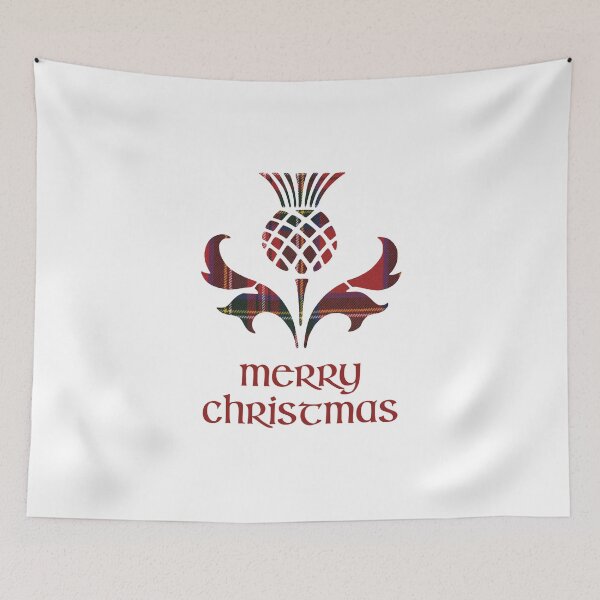 Item preview, Merry Christmas Royal Stewart Tartan Scottish Thistle  designed and sold by CoolYule.