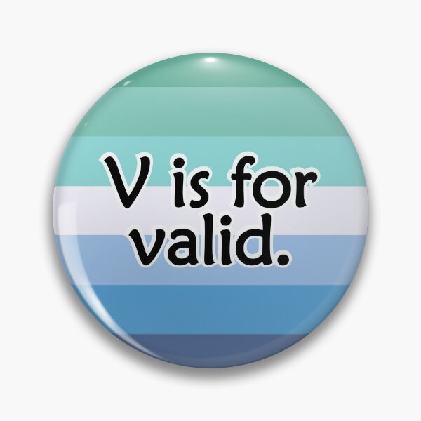 Item preview, V is for VALID Gay Man Flag designed and sold by QueerShop.