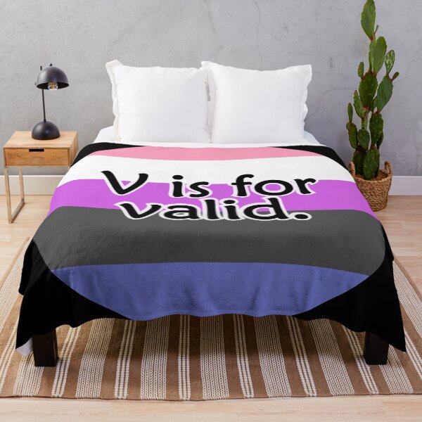 Item preview, V is for VALID Genderfluid designed and sold by QueerShop.