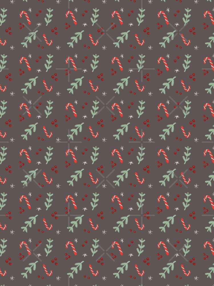 Thumbnail 5 of 5, Leggings, Candy Cane Mistletoe Christmas Pattern designed and sold by StellarTatter.