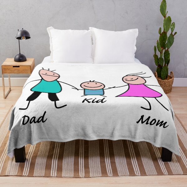 Item preview, Happy family stick figures designed and sold by spontania.