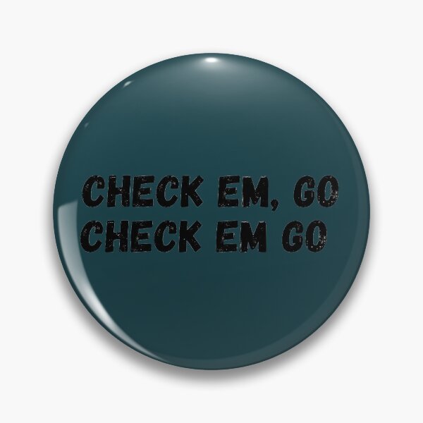 Item preview, check em, go check em go hawaii slang sticker black and white pidgin designed and sold by maplunk.