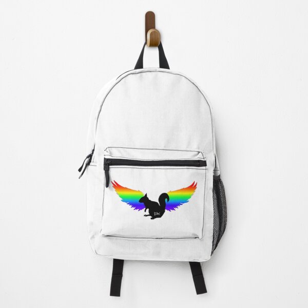 Item preview, destiel squirrel with angel wings - rainbow/black designed and sold by lexicolor.