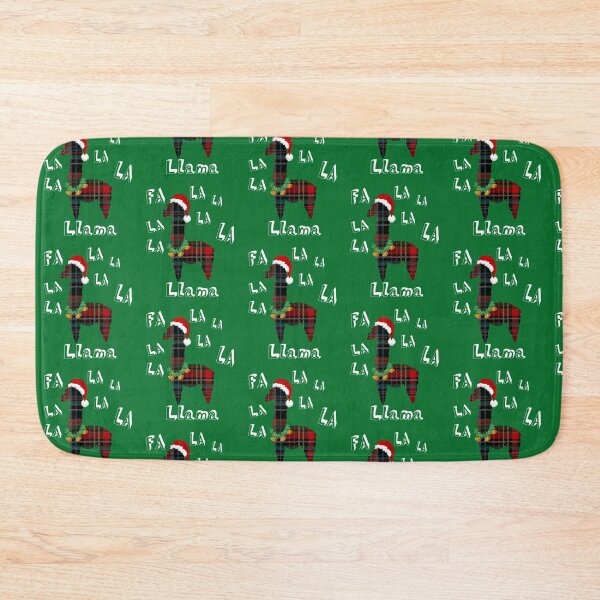 Item preview, Red Plaid Buffalo "Fa la la Llama" Christmas Pajama  designed and sold by milkasweet.