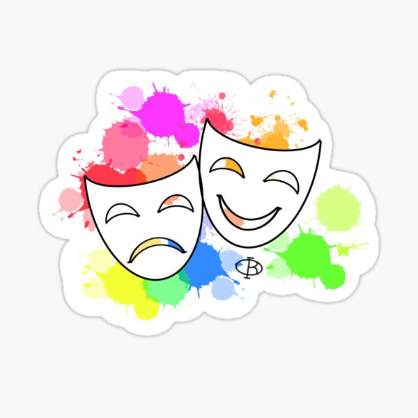 Aperçu de l'œuvre Masques de théâtre colorés créée et vendue par BusInACan.