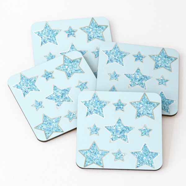 Item preview, Stars Glitters cyan designed and sold by Kamiri.