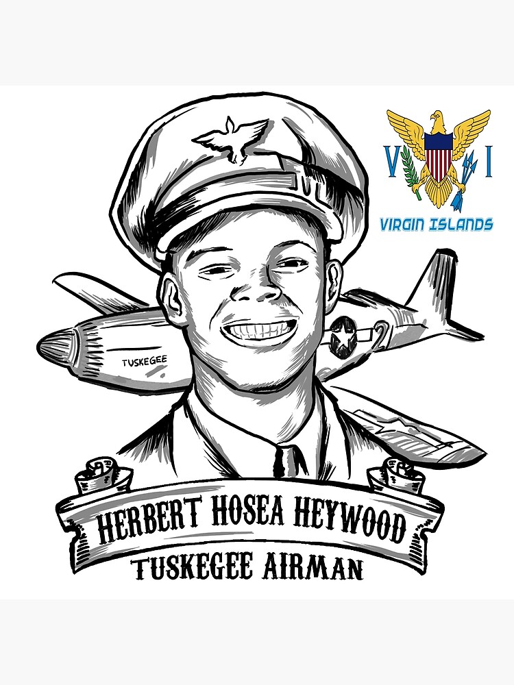 "VI Tuskegee Airman Herbert Hosea Heywood" Framed Art Print for Sale by