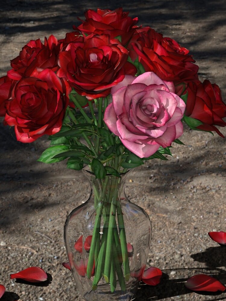 Thumbnail 4 of 4, iPhone Case, Roses In Glass Vase designed and sold by Ruhnyiam.